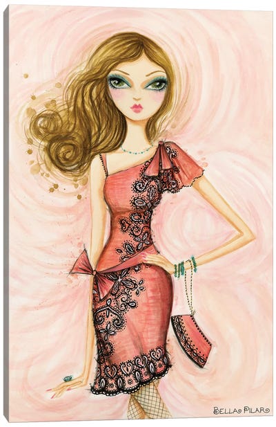 Coral Couture Canvas Art Print - Bella Pilar