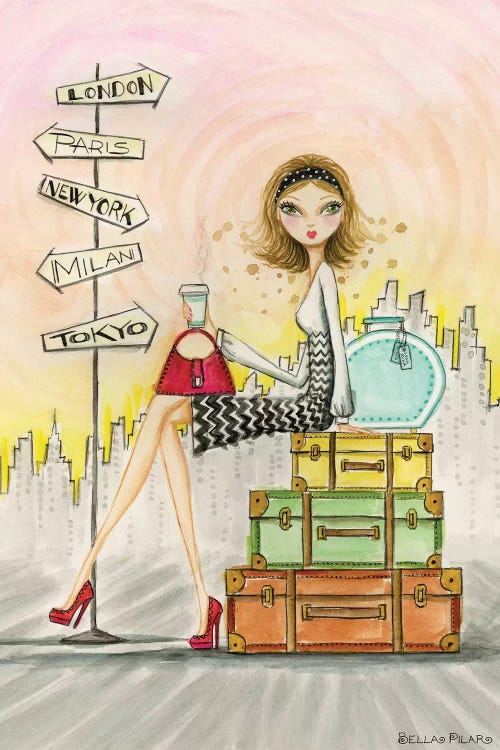 Greta On The Go by Bella Pilar wall art