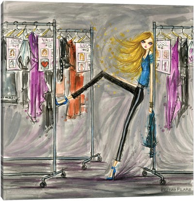 Model Behavior #10 Canvas Art Print - Women's Pants Art