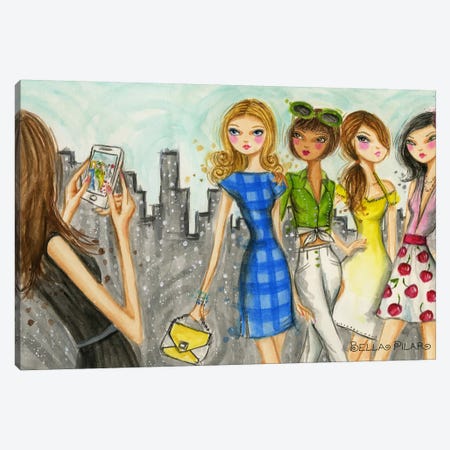 Girls New York Getaway Canvas Print #BPR190} by Bella Pilar Canvas Wall Art