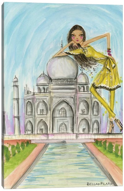 Postcard From India Canvas Art Print - Taj Mahal