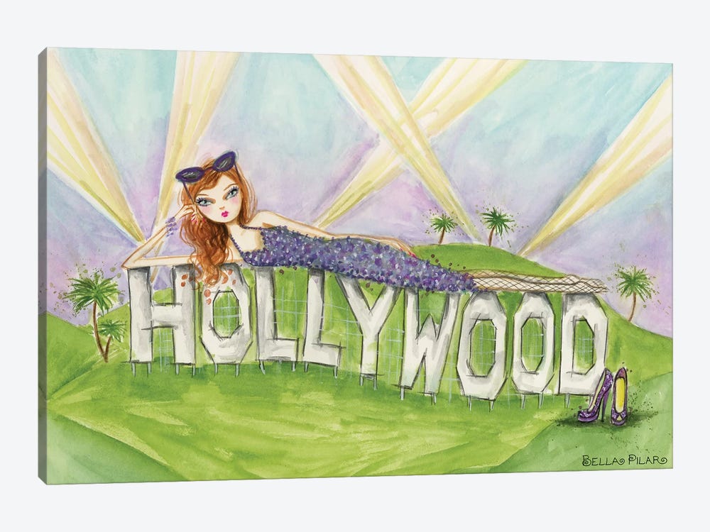 Postcard From Hollywood by Bella Pilar 1-piece Canvas Artwork