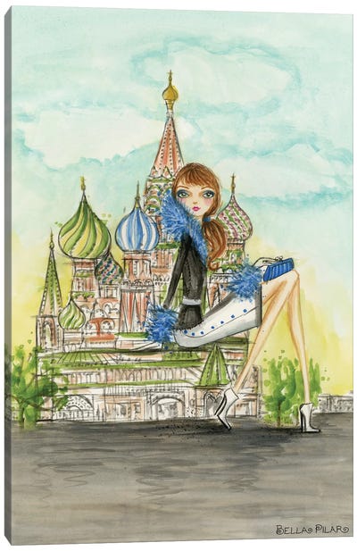 Postcard From Moscow Canvas Art Print - Bella Pilar