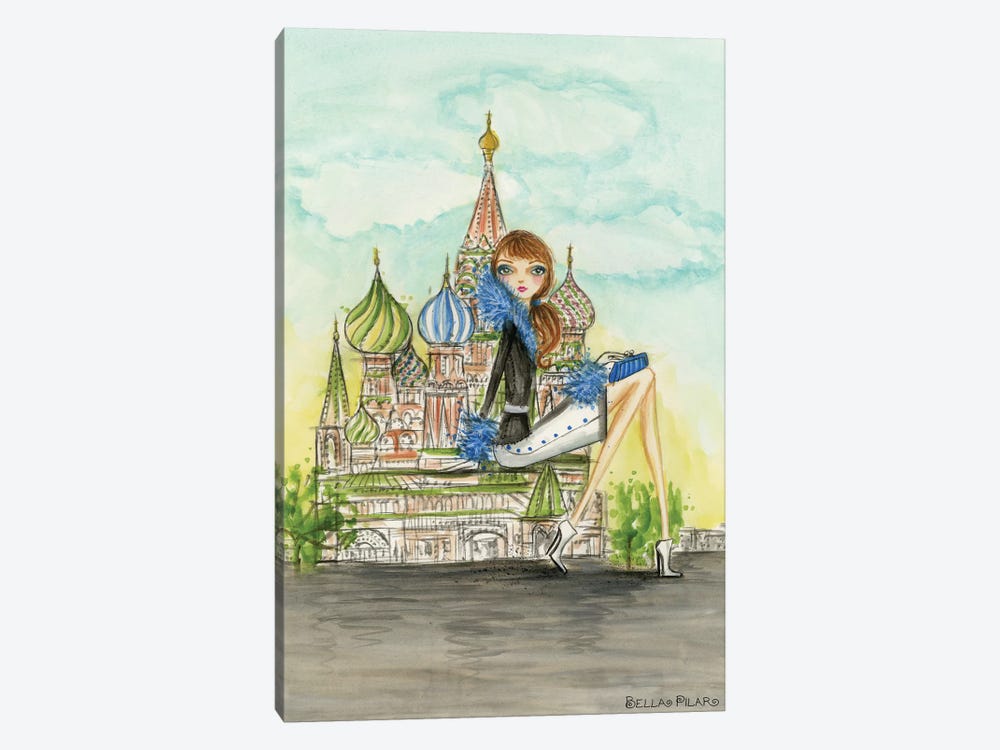 Postcard From Moscow by Bella Pilar 1-piece Canvas Wall Art