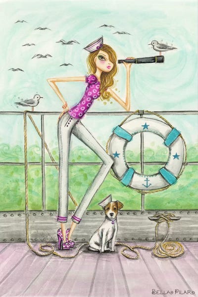 Ahoy Brenda Onboard by Bella Pilar art print