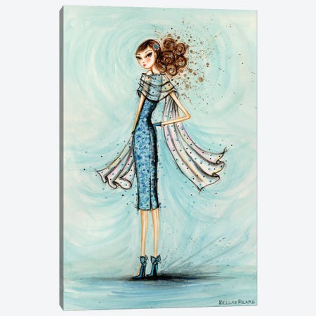 Starlet in Blue Canvas Print #BPR203} by Bella Pilar Canvas Art