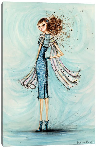 Starlet in Blue Canvas Art Print - Bella Pilar