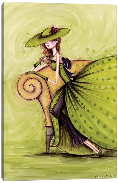 Starlet in Green Canvas Art Print - Bella Pilar