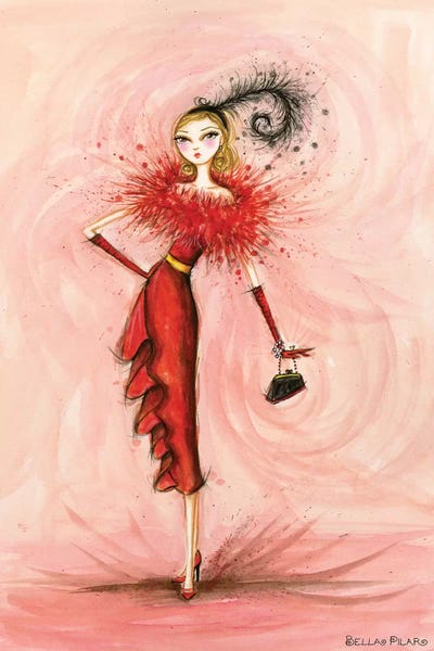 Starlet in Red by Bella Pilar art print