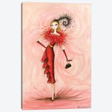 Starlet in Red Canvas Print #BPR207} by Bella Pilar Art Print