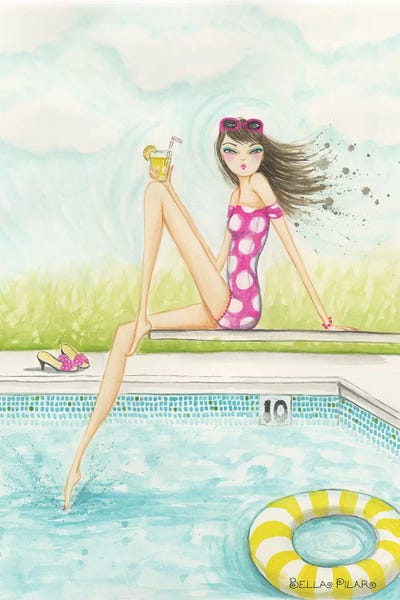 Fashion Illustrations: Backyard Pool by Bella Pilar