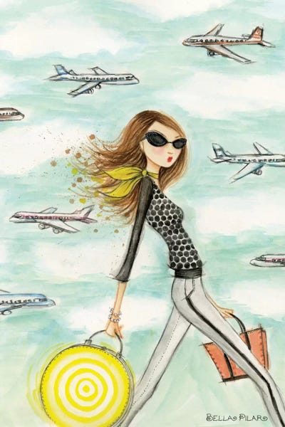 Wanda On Her Way by Bella Pilar framed wall art