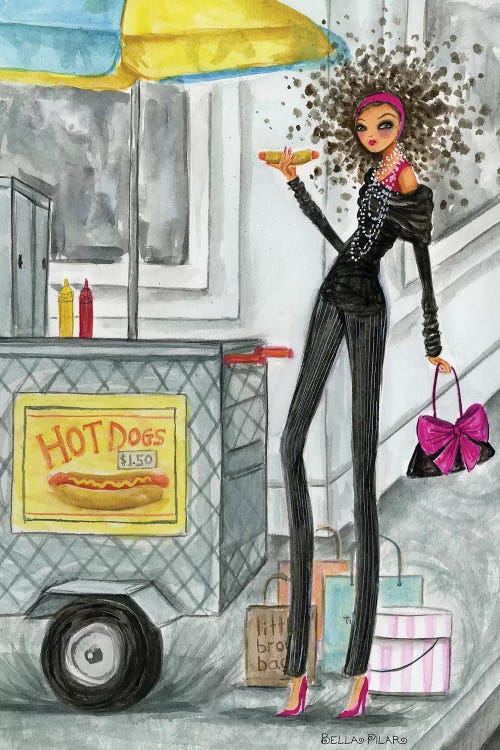 New York Hot Dog by Bella Pilar wall art
