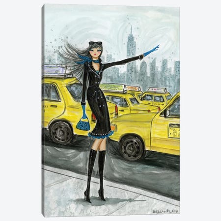 NYC Taxi #1 Canvas Print #BPR223} by Bella Pilar Canvas Artwork
