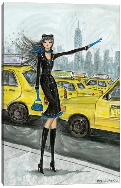 NYC Taxi #1 Canvas Art Print - Bella Pilar