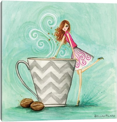 Java Josie Canvas Art Print - Coffee Art