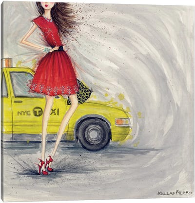A Taxi Canvas Art Print - Bella Pilar