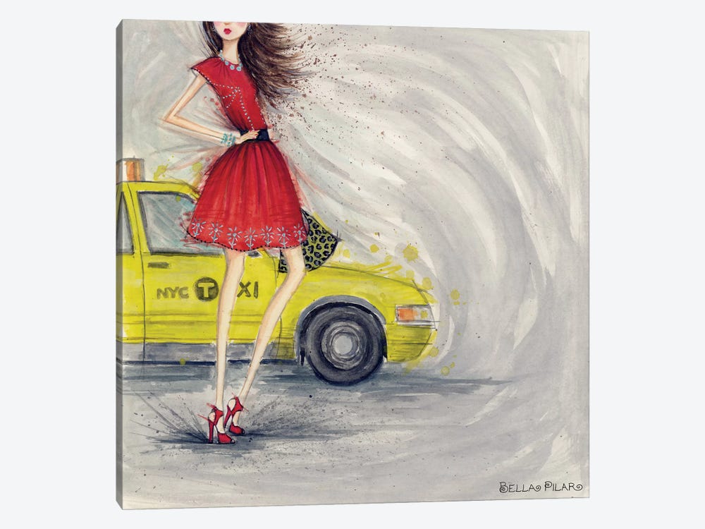 A Taxi by Bella Pilar 1-piece Art Print