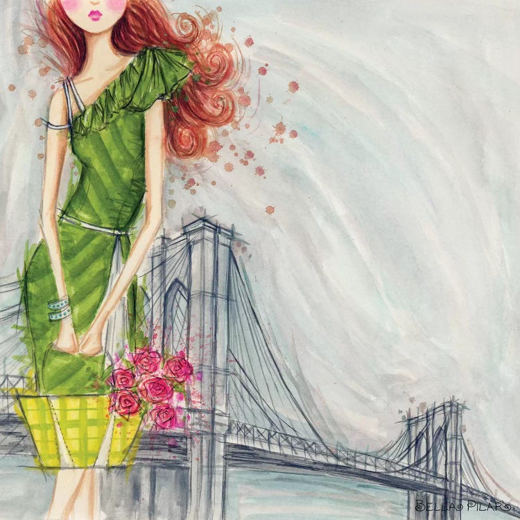 The Brooklyn Bridge by Bella Pilar wall art
