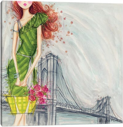 The Brooklyn Bridge Canvas Art Print - Bella Pilar
