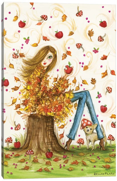 Crisp Autumn Day Canvas Art Print - Thanksgiving Art