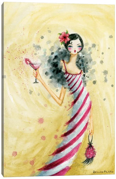 Candycane Dress Canvas Art Print - Bella Pilar