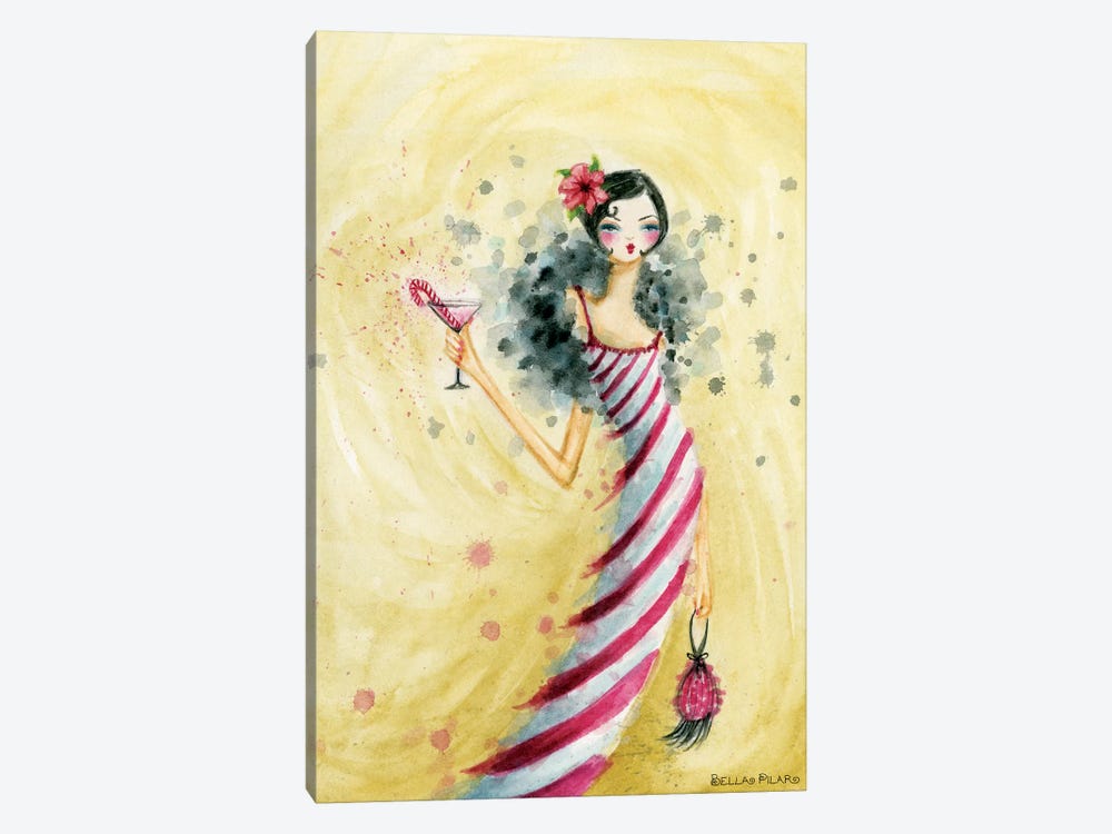 Candycane Dress by Bella Pilar 1-piece Canvas Art Print