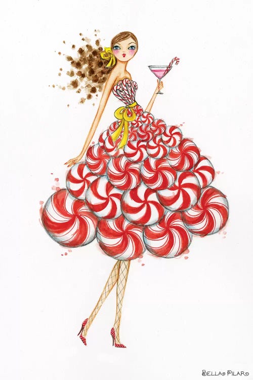 Miss Peppermint Martini by Bella Pilar wall art