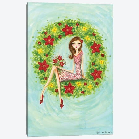 Ruby's Bouquet Canvas Print #BPR260} by Bella Pilar Canvas Artwork