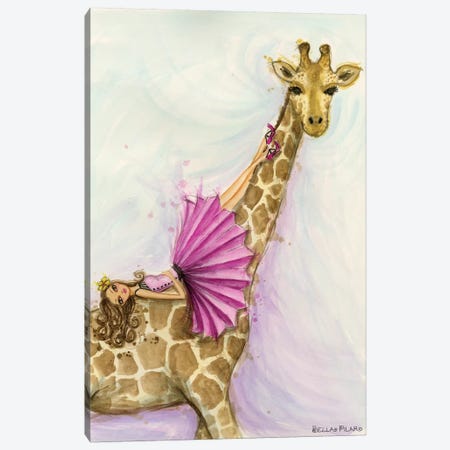 Giraffe Gia Canvas Print #BPR273} by Bella Pilar Canvas Art Print