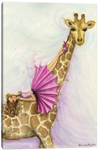 Giraffe Gia Canvas Art Print - Fashion Illustrations