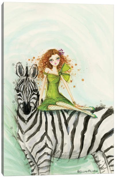 Zebra Zia Canvas Art Print - Zebra Art
