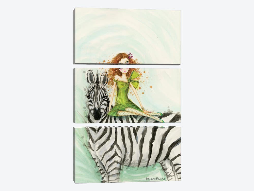 Zebra Zia by Bella Pilar 3-piece Art Print
