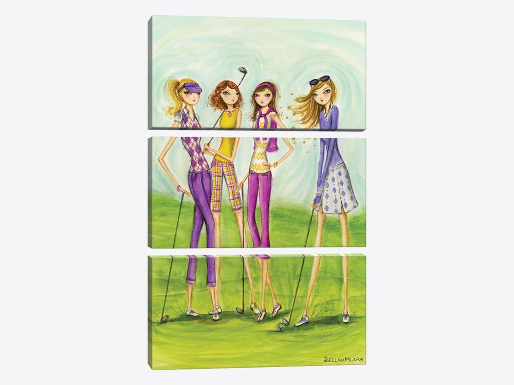 Ladies Golf In Style by Bella Pilar 3-piece Canvas Artwork