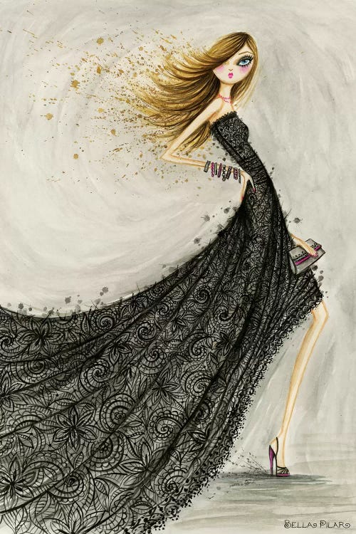Classic Black Lace by Bella Pilar wall art