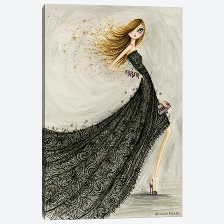 Classic Black Lace Canvas Print #BPR276} by Bella Pilar Canvas Art