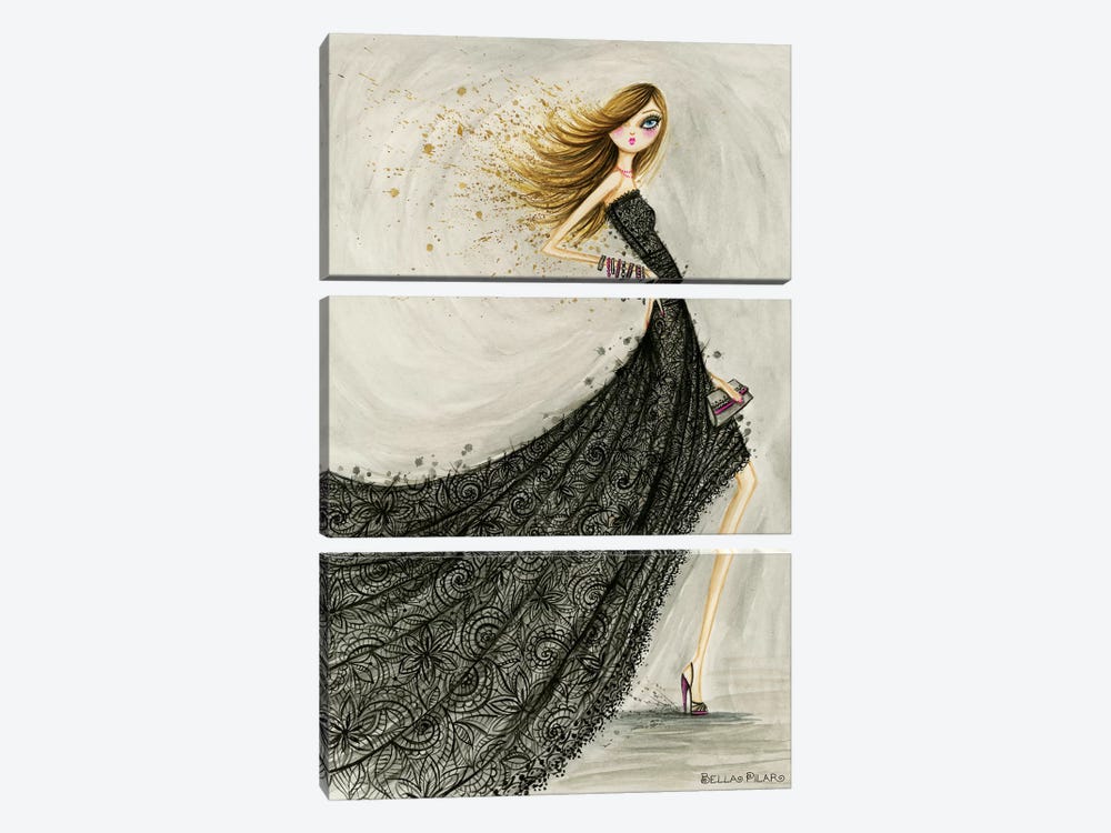 Classic Black Lace by Bella Pilar 3-piece Art Print