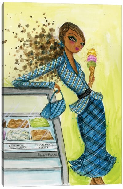 Gelato Ice Cream Dream Canvas Art Print - Women's Suit Art