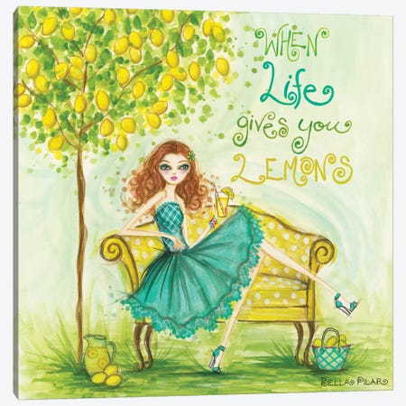 When Life Gives You Lemons Canvas Print #BPR282} by Bella Pilar Canvas Wall Art