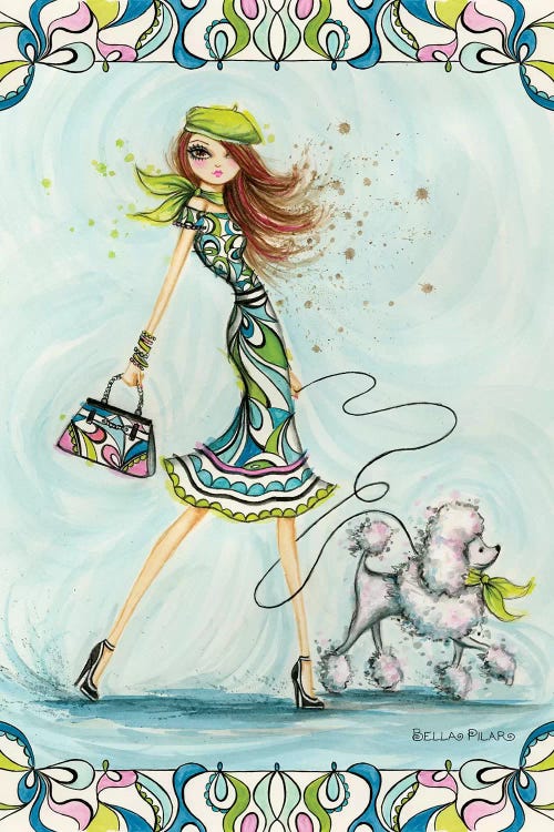Pucci & Princess in Paris by Bella Pilar wall art