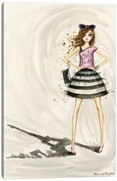 Paris Chic Ooh La La Canvas Art Print - Dress & Gown Art