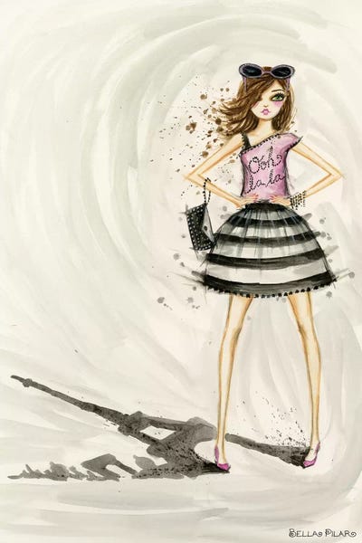 Fashion Illustrations: Paris Chic Ooh La La by Bella Pilar