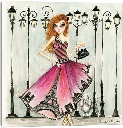 Paris Canvas Art Print - Dress & Gown Art