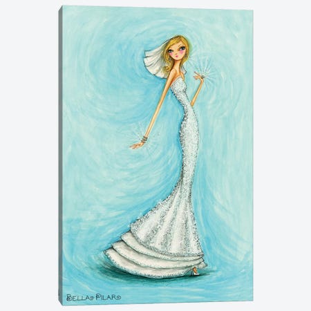 Bride Jewels Blue Canvas Print #BPR296} by Bella Pilar Canvas Art