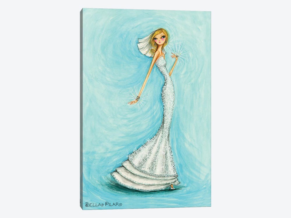 Bride Jewels Blue by Bella Pilar 1-piece Canvas Art Print