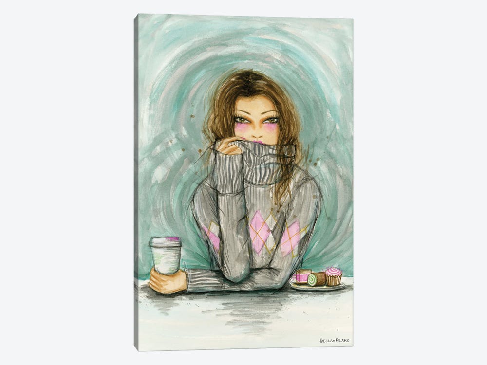 Hot Coffee Warm Sweater by Bella Pilar 1-piece Canvas Wall Art