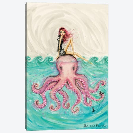 Octopus Girl Canvas Print #BPR308} by Bella Pilar Canvas Art Print