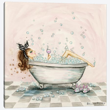 Pamper Yourself Bubble Bath Canvas Print #BPR310} by Bella Pilar Canvas Art