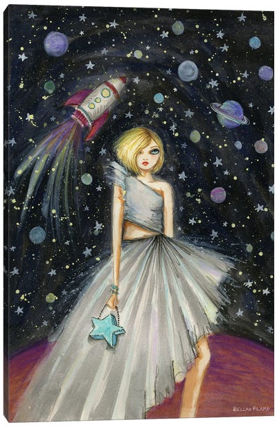 Astro Angel Canvas Art Print - Bella Pilar