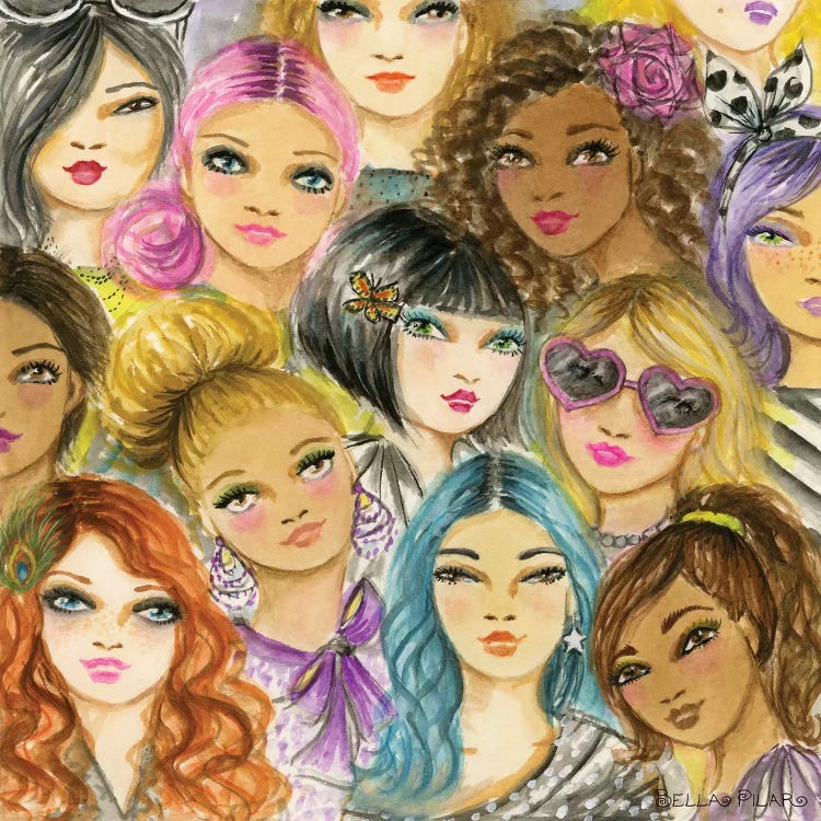 Bold & Bright Women by Bella Pilar wall art